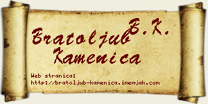 Bratoljub Kamenica vizit kartica